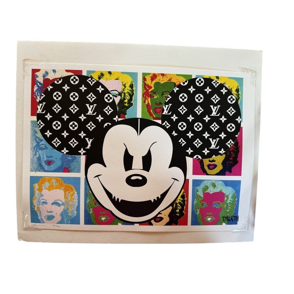Mickey Mouse Inspired Pop Art By DEATH Featuring Louis Vuitton & Marilyn Monroe
